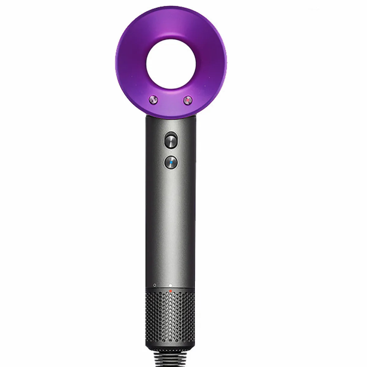 Sèche-cheveux sans pales violet à flux d’air pour séchage des cheveux